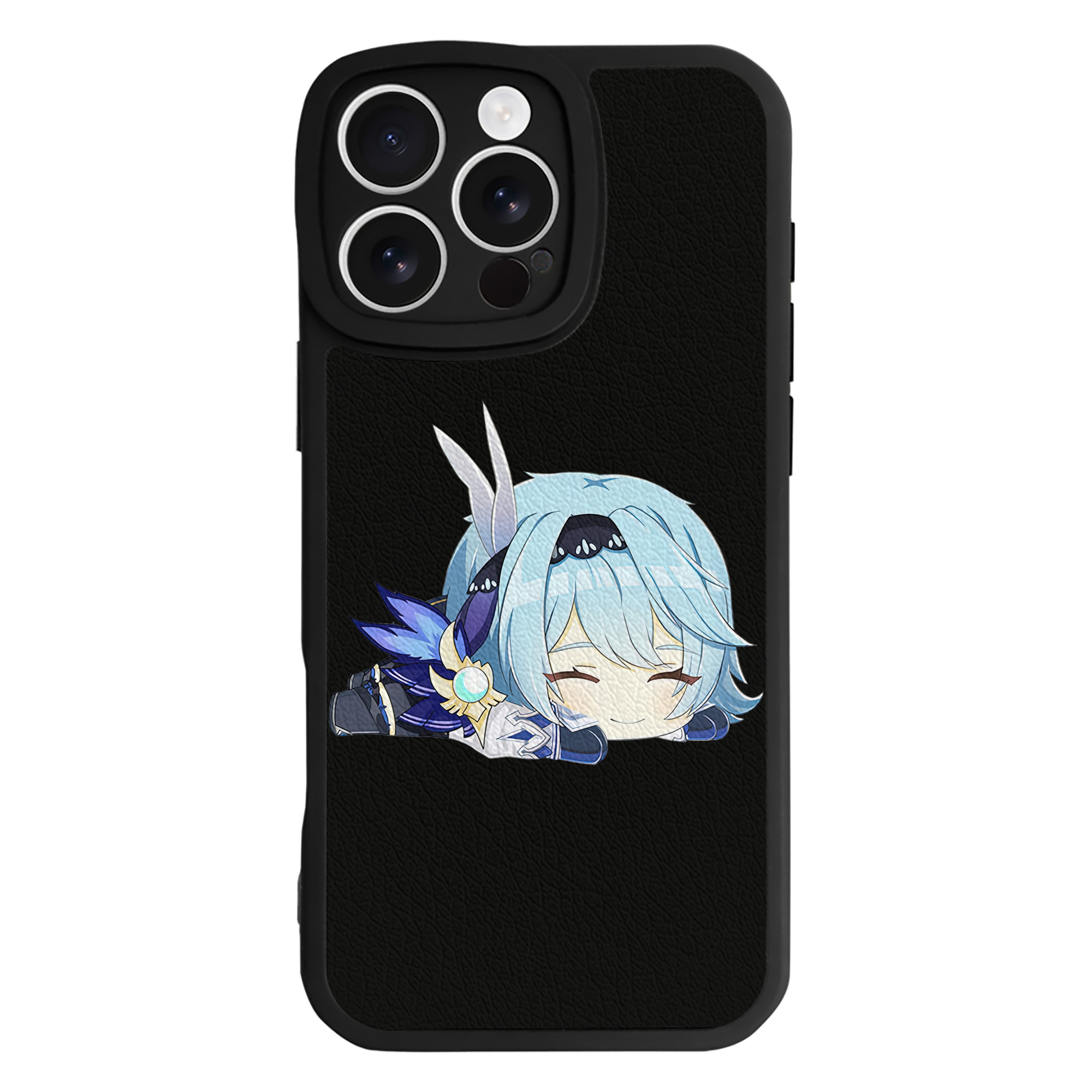 げんし神 优菈 ゆうら genshin Yūra 【iPhone 16シリーズ対応】シリコンスマホケース（レザー調） 材質：シリコン